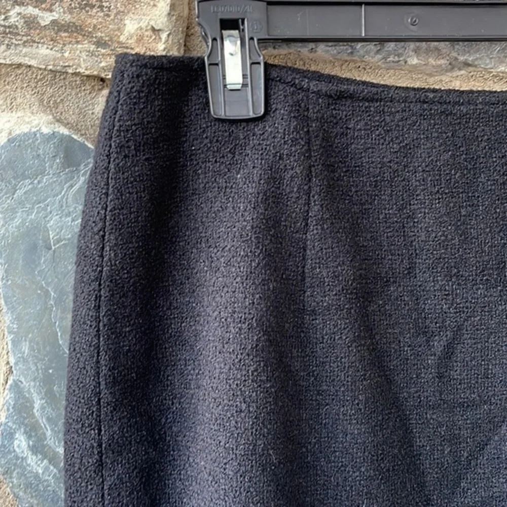 Escada Elements Wool Blend Pencil Skirt in Black Size 40